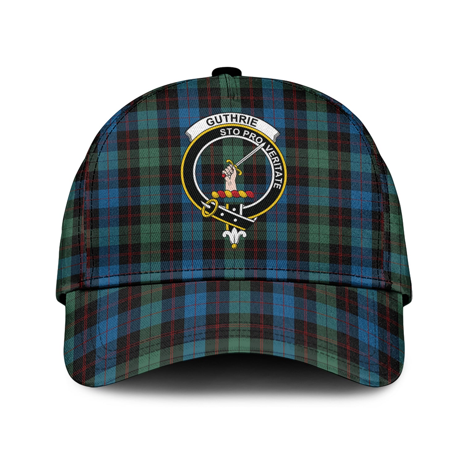 Guthrie Tartan Classic Cap with Family Crest Classic Cap Universal Fit - Tartan Vibes Clothing