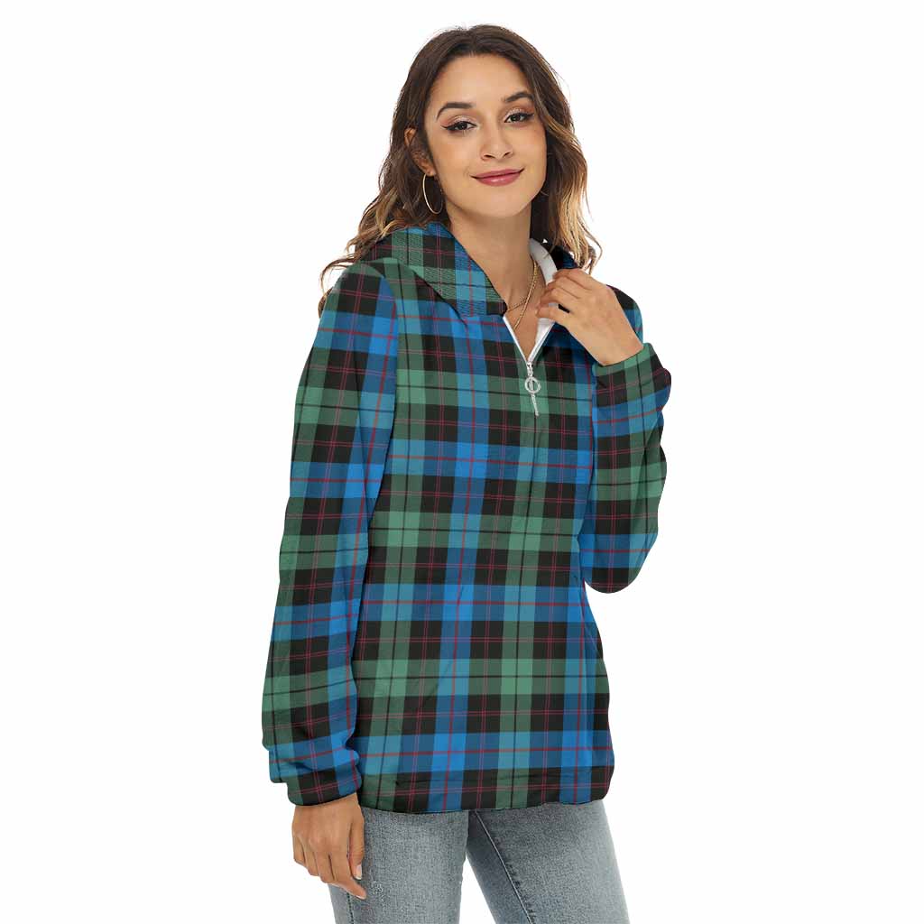 Guthrie Tartan Women's Borg Fleece Hoodie with Half Zip Female - Tartan Vibes Clothing