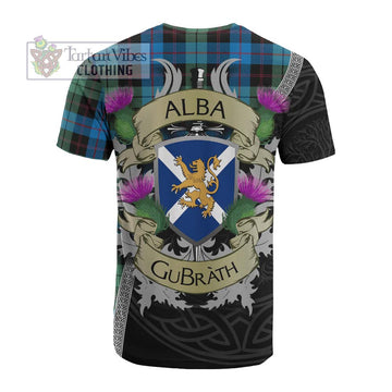 Guthrie Tartan Family Crest Cotton T-shirt Lion Rampant Royal Thistle Shield Celtic Inspired - Tartan Vibes Clothing