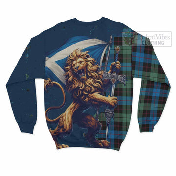 Guthrie Tartan Family Crest Sweatshirt with Scottish Majestic Lion