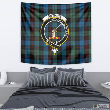 Guthrie Tartan Tapestry Wall Hanging and Home Decor for Room with Family Crest