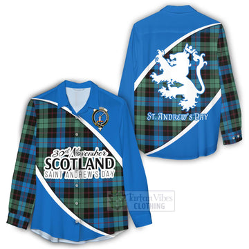 Guthrie Family Crest Tartan Women's Casual Shirt Celebrate Saint Andrew's Day in Style