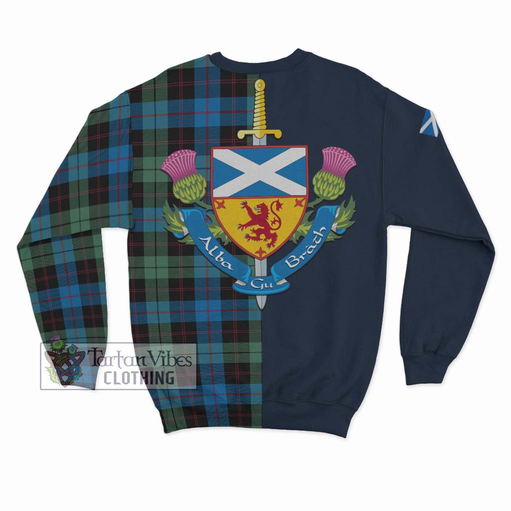 Tartan Vibes Clothing Guthrie Tartan Sweatshirt with Scottish Lion Royal Arm Half Style