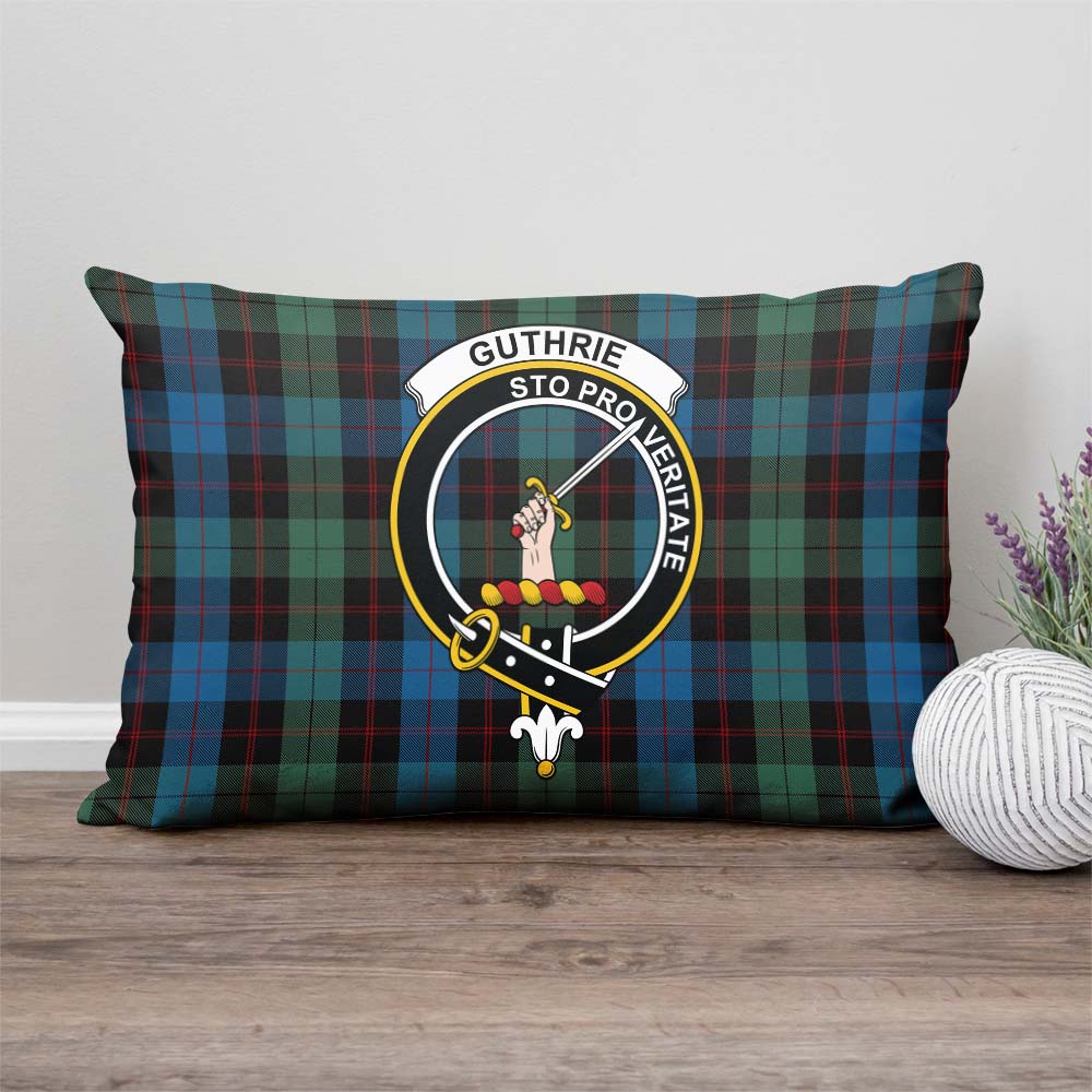 Guthrie Tartan Pillow Cover with Family Crest Rectangle Pillow Cover - Tartanvibesclothing