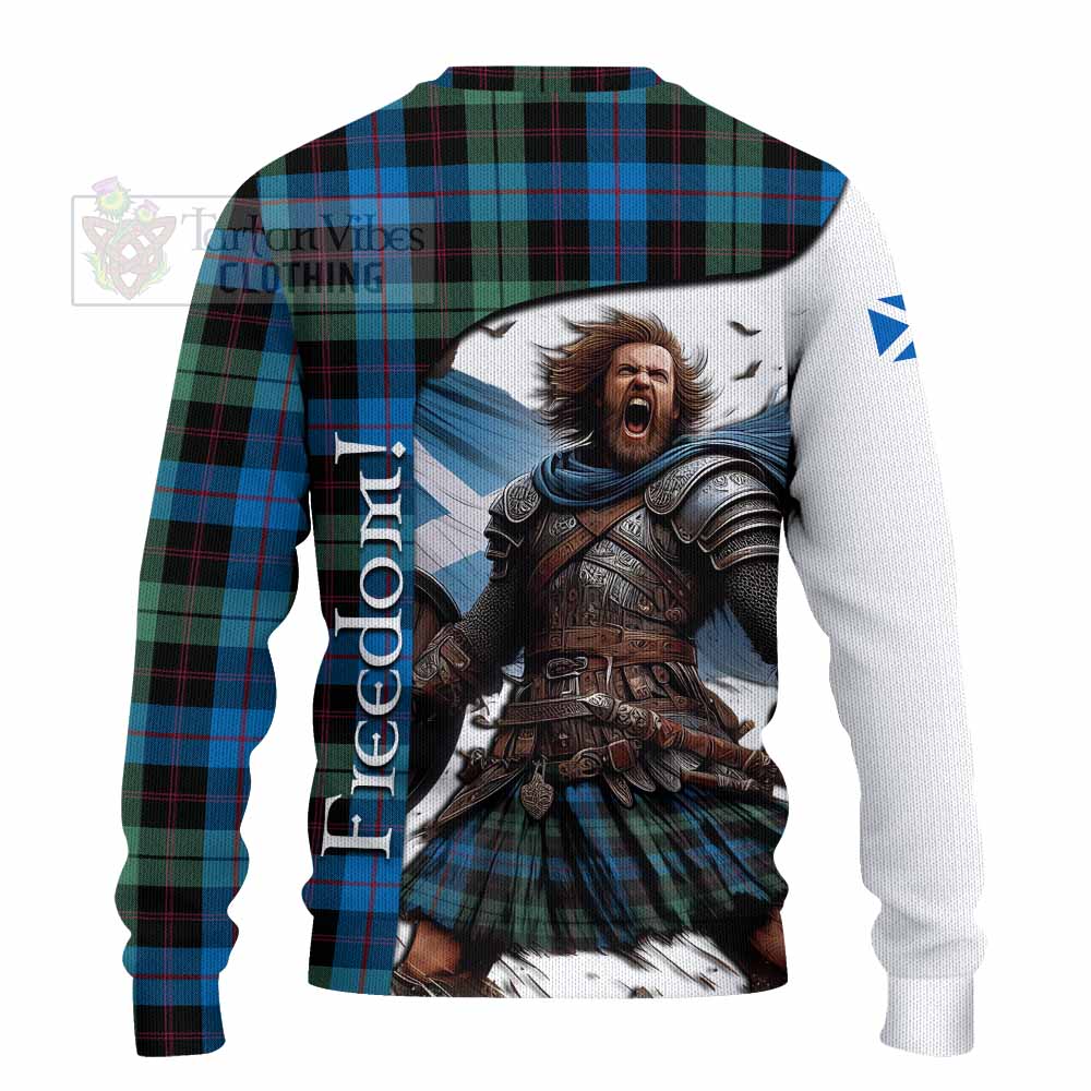 Tartan Vibes Clothing Guthrie Crest Tartan Knitted Sweater Inspired by the Freedom of Scottish Warrior