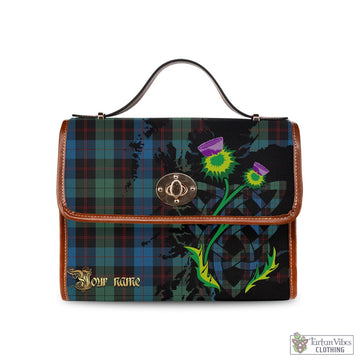 Guthrie Tartan Waterproof Canvas Bag with Scotland Map and Thistle Celtic Accents