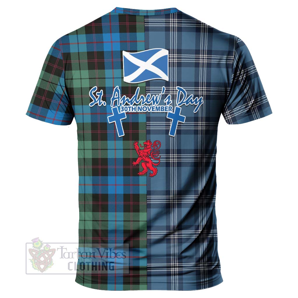 Tartan Vibes Clothing Guthrie Tartan T-Shirt Happy St. Andrew's Day Half Tartan Style