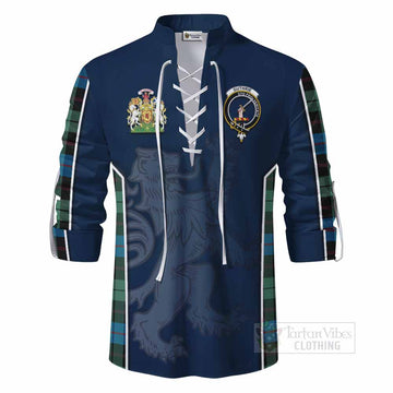 Guthrie Tartan Ghillie Kilt Shirt with Family Crest and Lion Rampant Vibes Sport Style - Tartan Vibes Clothing