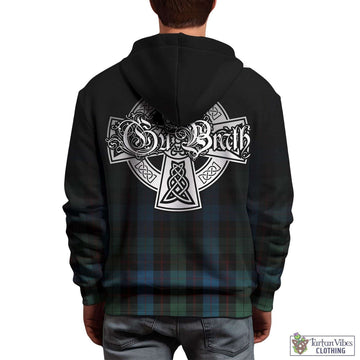 Guthrie Tartan Hoodie Featuring Alba Gu Brath Family Crest Celtic Inspired