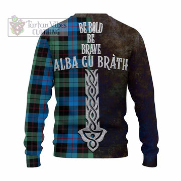 Guthrie Tartan Family Crest Knitted Sweater Alba Gu Brath Be Brave Lion Ancient Style - Tartan Vibes Clothing