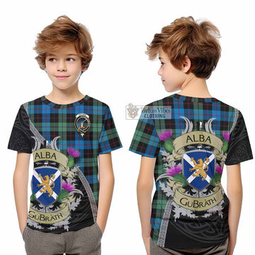Guthrie Tartan Family Crest Kid T-Shirt Lion Rampant Royal Thistle Shield Celtic Inspired - Tartan Vibes Clothing