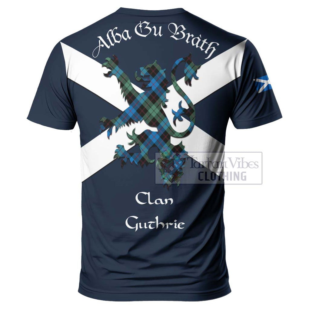 Tartan Vibes Clothing Guthrie Tartan Lion Rampant T-Shirt – Proudly Display Your Heritage with Alba Gu Brath and Clan Name