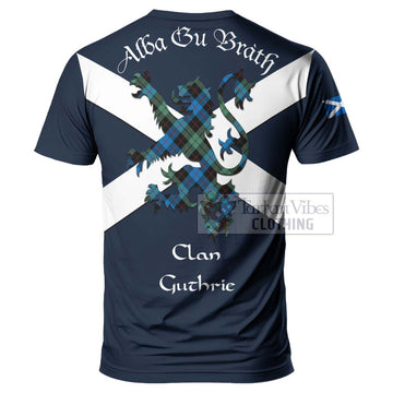 Guthrie Tartan Lion Rampant T-Shirt Proudly Display Your Heritage with Alba Gu Brath and Clan Name