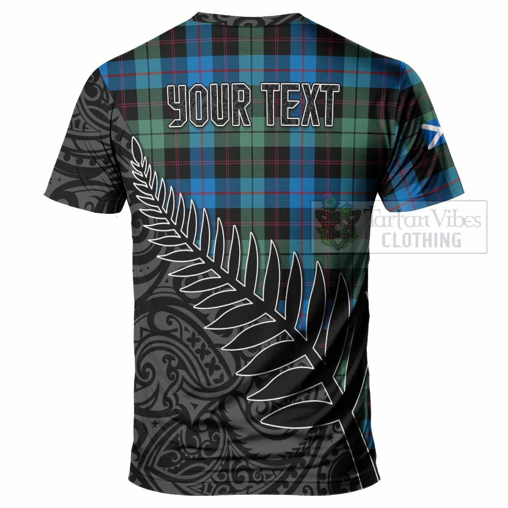 Tartan Vibes Clothing Guthrie Crest Tartan T-Shirt with New Zealand Silver Fern Half Style