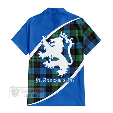 Guthrie Family Crest Tartan Short Sleeve Button Shirt Celebrate Saint Andrew's Day in Style