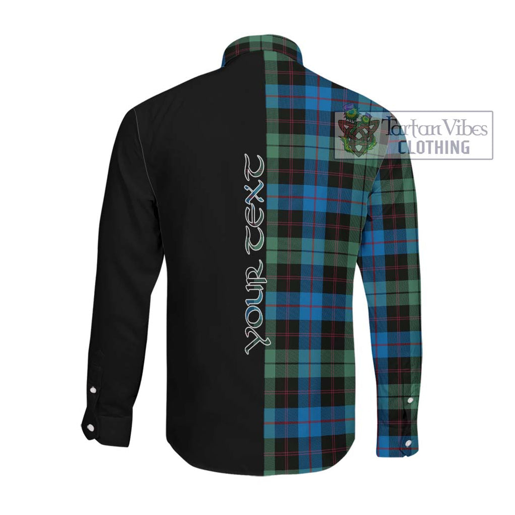 Guthrie Tartan Long Sleeve Button Shirt with Family Crest and Half Of Me Style Men's Shirt - Tartanvibesclothing Shop