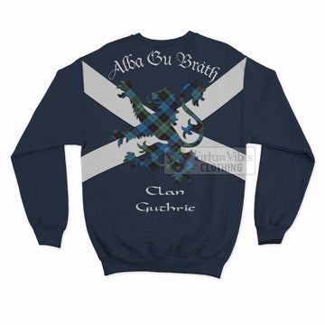 Guthrie Tartan Lion Rampant Sweatshirt  Proudly Display Your Heritage with Alba Gu Brath and Clan Name