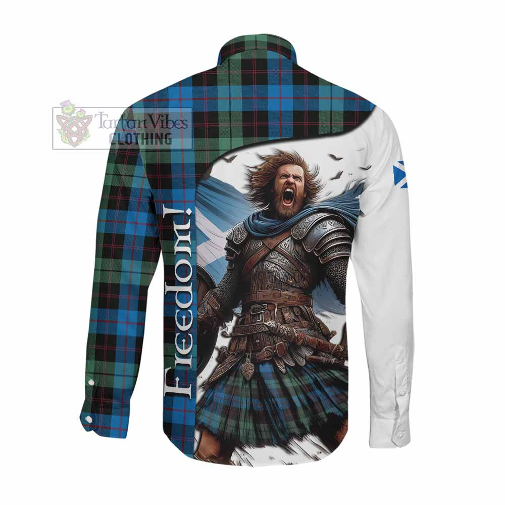 Tartan Vibes Clothing Guthrie Crest Tartan Long Sleeve Button Shirt Inspired by the Freedom of Scottish Warrior