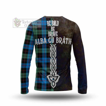 Guthrie Tartan Family Crest Long Sleeve T-Shirt Alba Gu Brath Be Brave Lion Ancient Style - Tartan Vibes Clothing