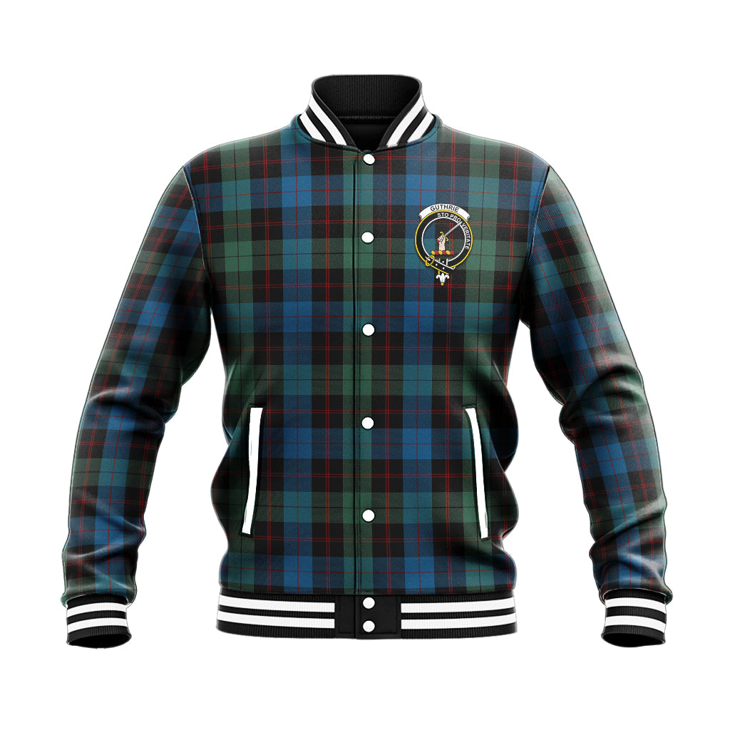 Guthrie Tartan Baseball Jacket with Family Crest - Tartan Vibes Clothing