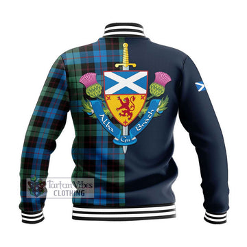 Guthrie Tartan Baseball Jacket Alba with Scottish Lion Royal Arm Half Style