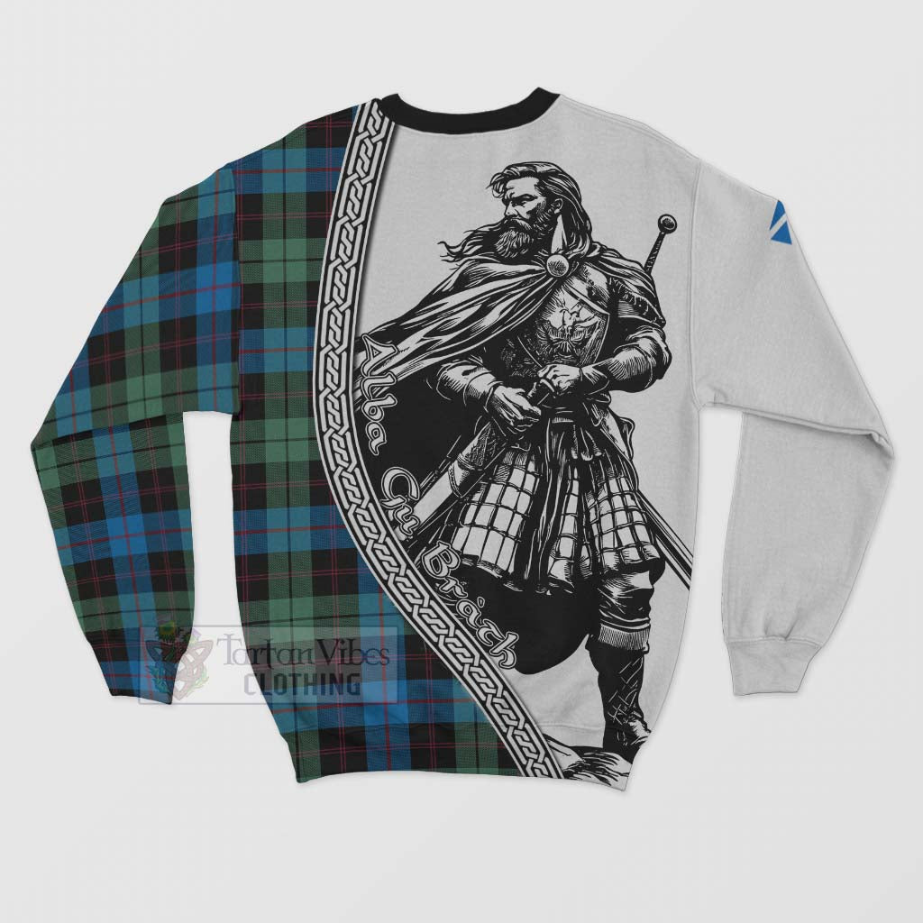 Tartan Vibes Clothing Guthrie Tartan Clan Crest Sweatshirt with Highlander Warrior Celtic Style