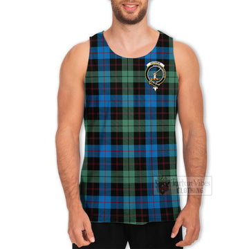 Guthrie Tartan Men's Tank Top with Family Crest Celtic Skull Style