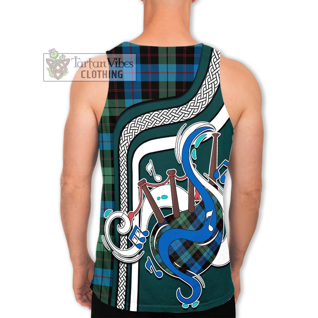 Tartan Vibes Clothing Guthrie Tartan Men's Tank Top with Epic Bagpipe Style