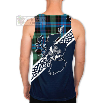 Guthrie Tartan Men's Tank Top Featuring Thistle and Scotland Map