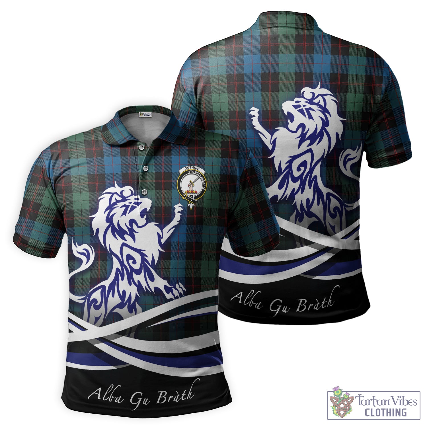 guthrie-tartan-polo-shirt-with-alba-gu-brath-regal-lion-emblem