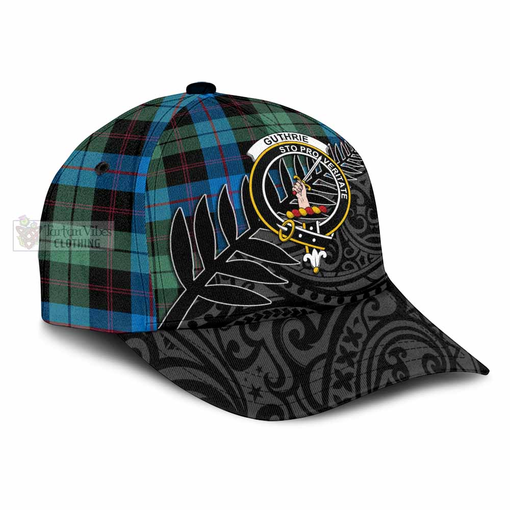 Tartan Vibes Clothing Guthrie Tartan Classic Cap with New Zealand Silver Fern Half Style