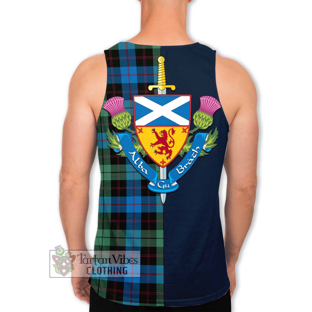 Tartan Vibes Clothing Guthrie Tartan Men's Tank Top with Scottish Lion Royal Arm Half Style