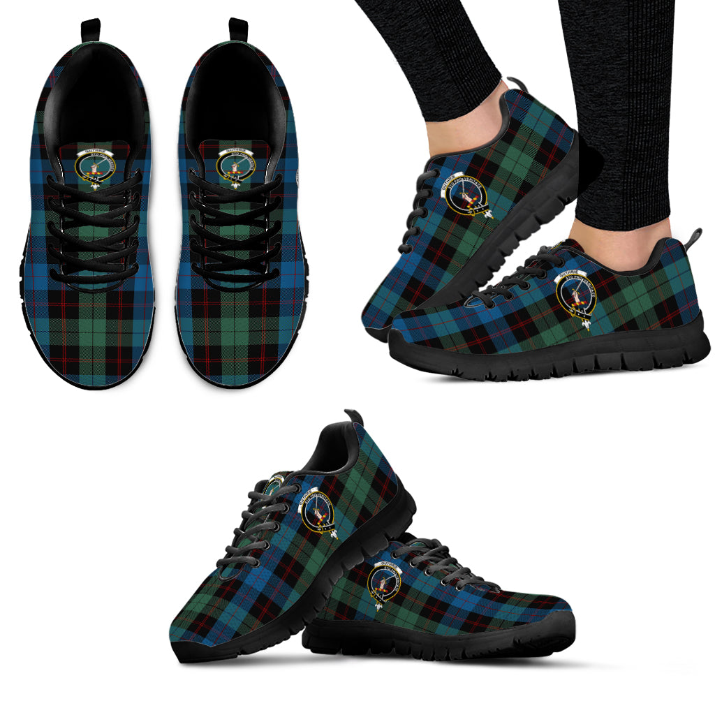 Guthrie Tartan Sneakers with Family Crest - Tartan Vibes Clothing