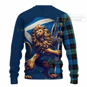 Guthrie Tartan Family Crest Knitted Sweater with Scottish Majestic Lion - Tartan Vibes Clothing