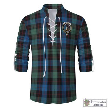 Guthrie Tartan Men's Scottish Traditional Jacobite Ghillie Kilt Shirt with Family Crest - Tartan Vibes Clothing