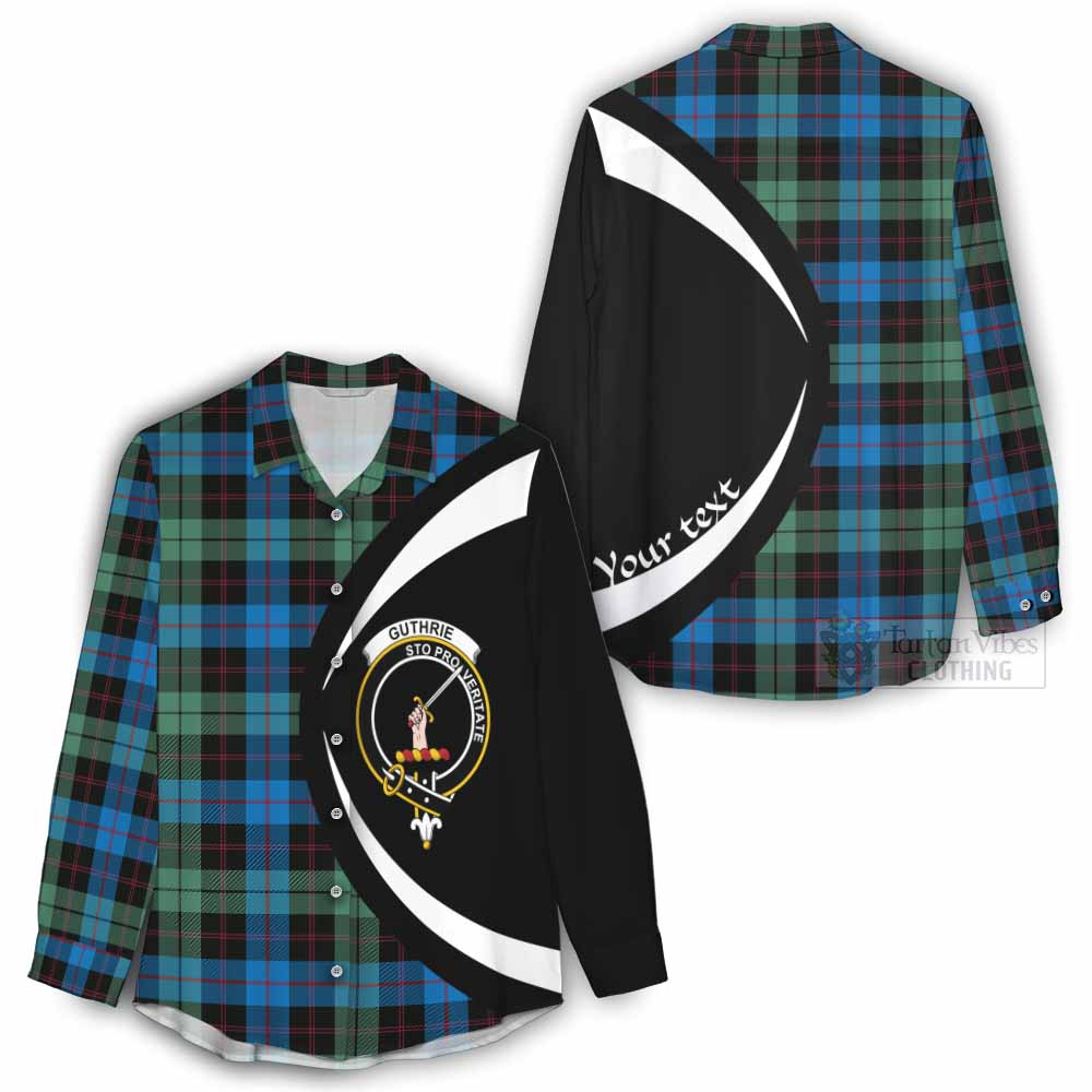 Tartan Vibes Clothing Guthrie Tartan Women's Casual Shirt with Family Crest Circle Style