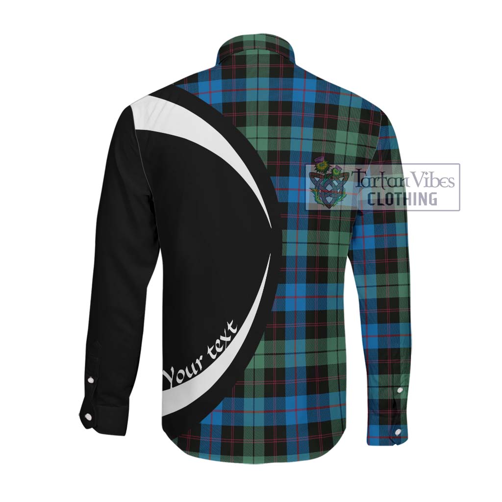 Guthrie Tartan Long Sleeve Button Up with Family Crest Circle Style Men's Shirt - Tartan Vibes Clothing