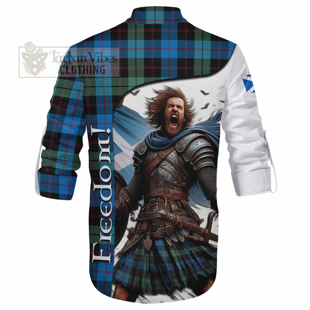 Tartan Vibes Clothing Guthrie Crest Tartan Ghillie Kilt Shirt Inspired by the Freedom of Scottish Warrior