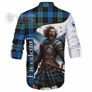 Guthrie Crest Tartan Ghillie Kilt Shirt Inspired by the Freedom of Scottish Warrior