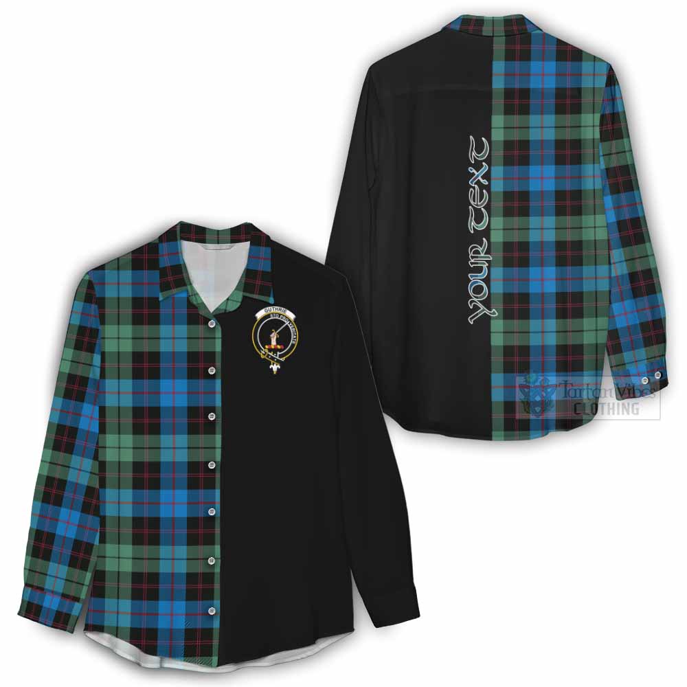 Tartan Vibes Clothing Guthrie Tartan Women's Casual Shirt with Family Crest and Half Of Me Style