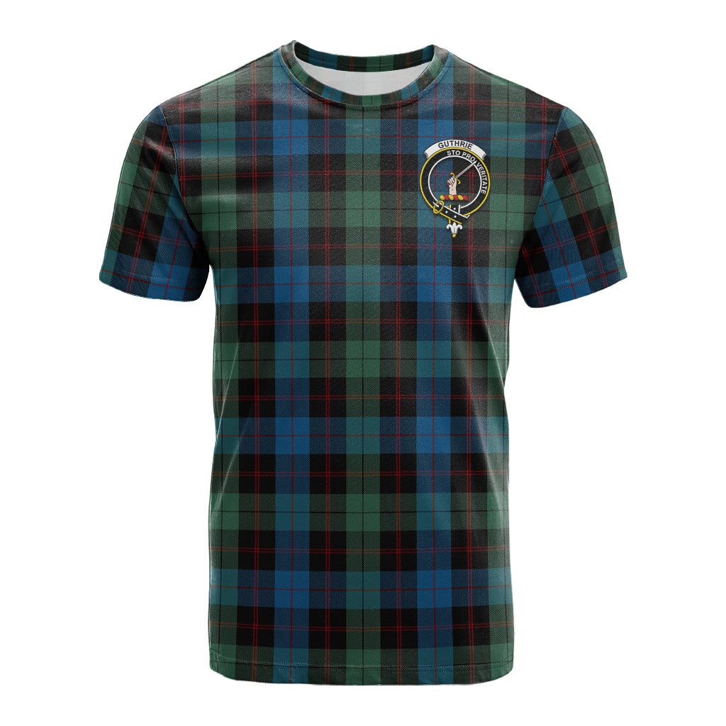 Guthrie Tartan T-Shirt with Family Crest - Tartan Vibes Clothing