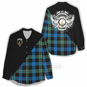 Guthrie Tartan Women's Casual Shirt with Family Crest and Military Logo Style