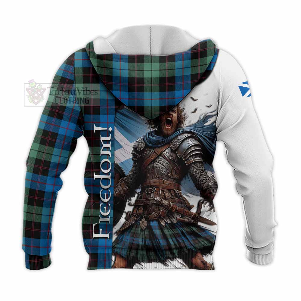 Tartan Vibes Clothing Guthrie Crest Tartan Knitted Hoodie Inspired by the Freedom of Scottish Warrior