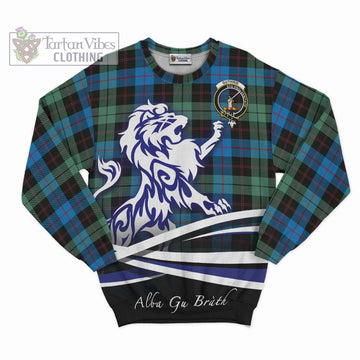 Guthrie Tartan Sweatshirt with Alba Gu Brath Regal Lion Emblem