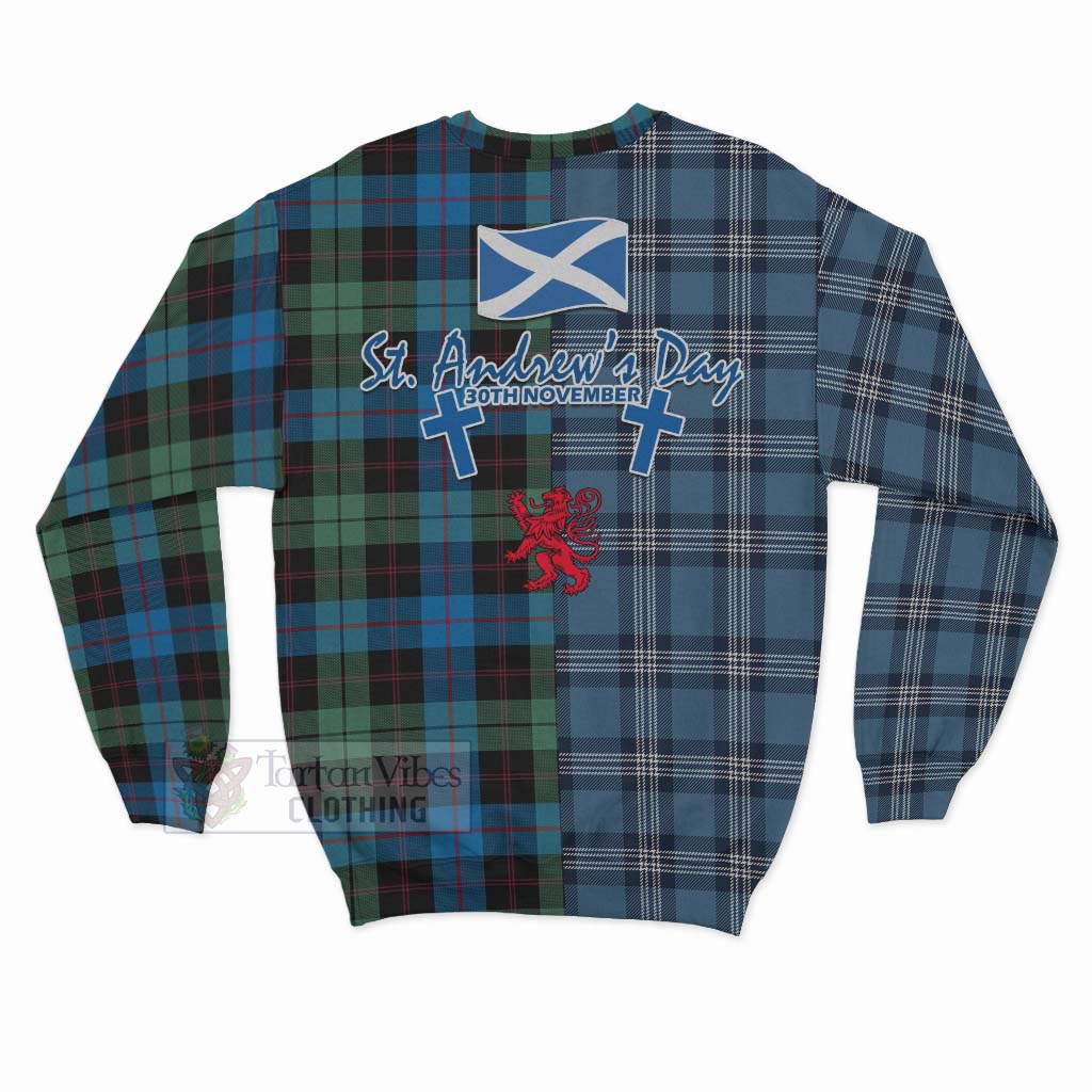 Tartan Vibes Clothing Guthrie Tartan Sweatshirt Happy St. Andrew's Day Half Tartan Style