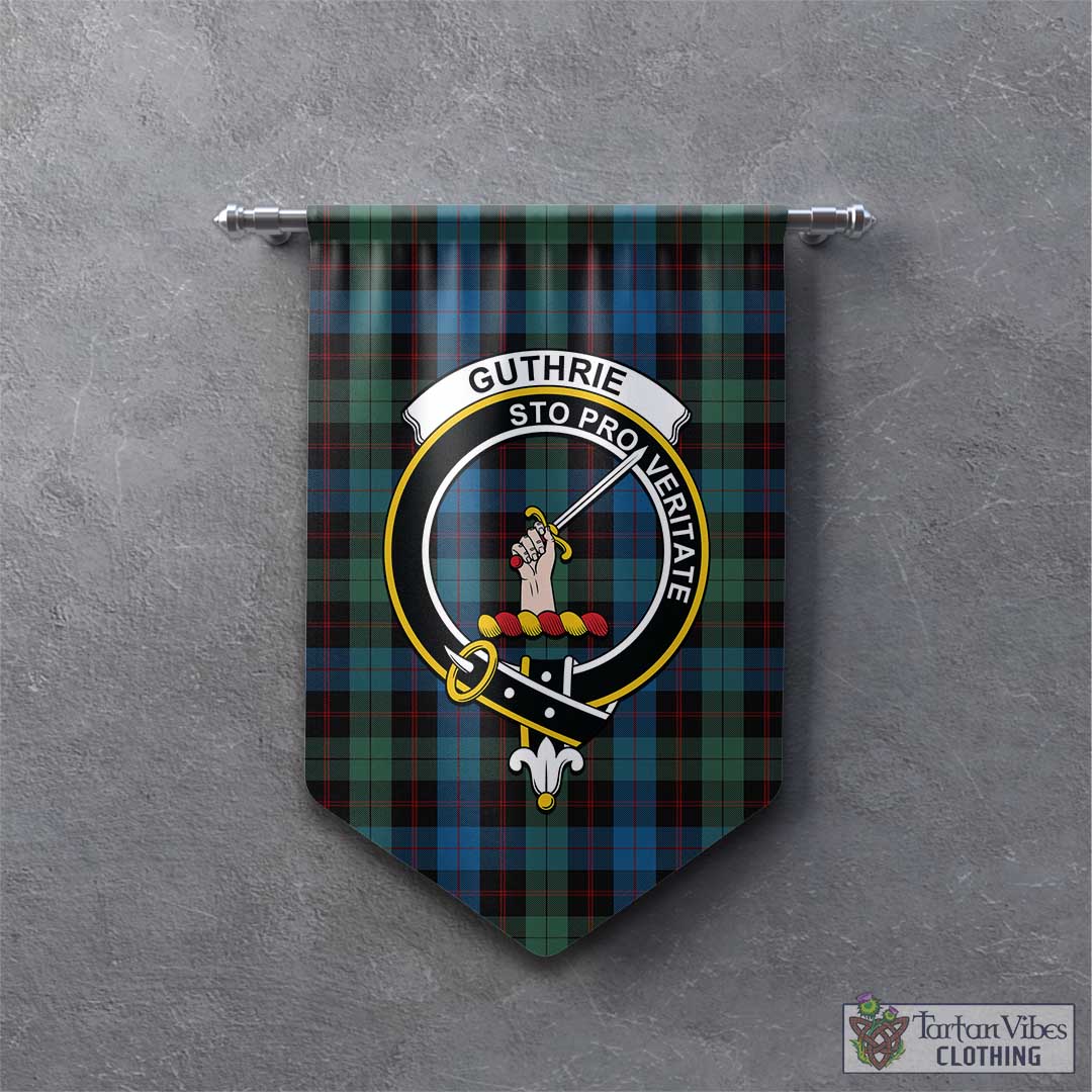 Guthrie Tartan Gonfalon, Tartan Banner with Family Crest - Tartan Vibes Clothing