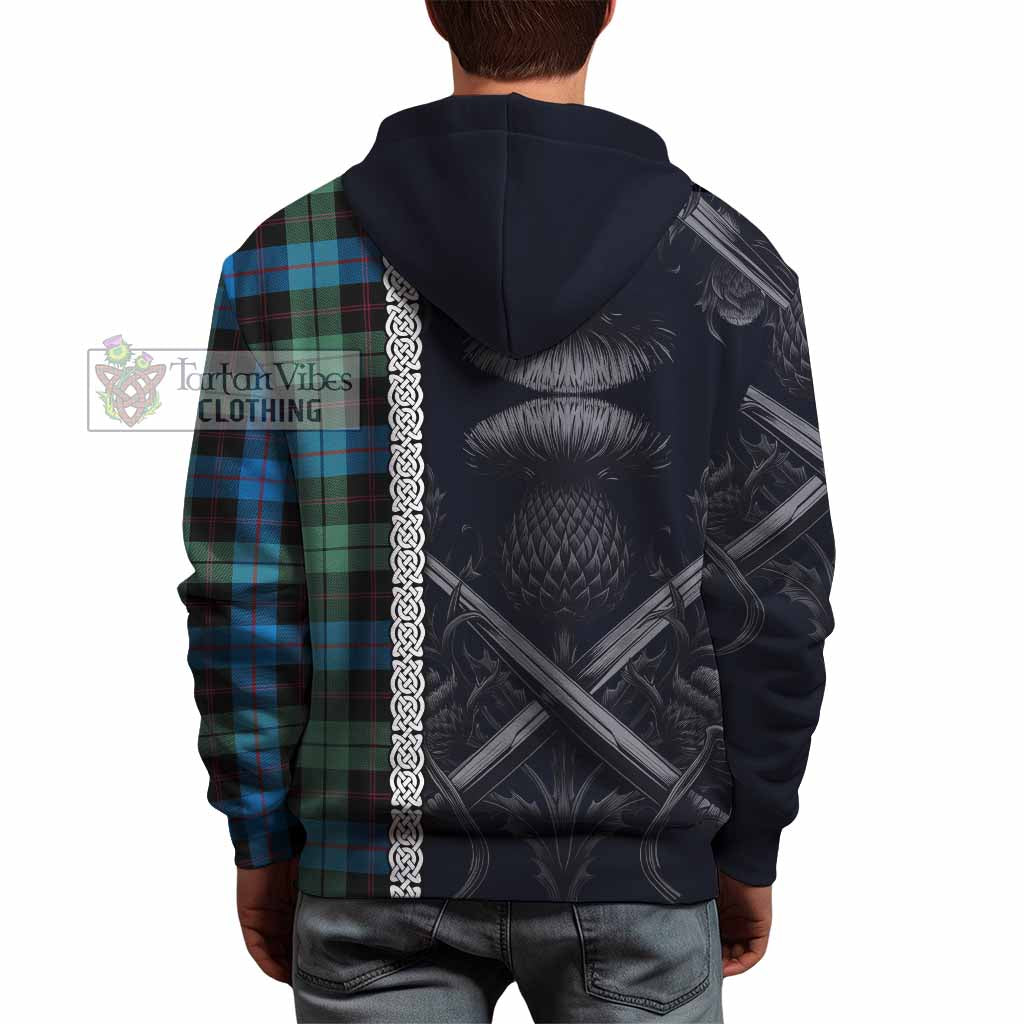 Tartan Vibes Clothing Guthrie Tartan Hoodie with Family Crest Cross Sword Thistle Celtic Vibes