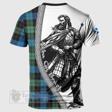 Guthrie Tartan Clan Crest T-Shirt with Highlander Warrior Celtic Style