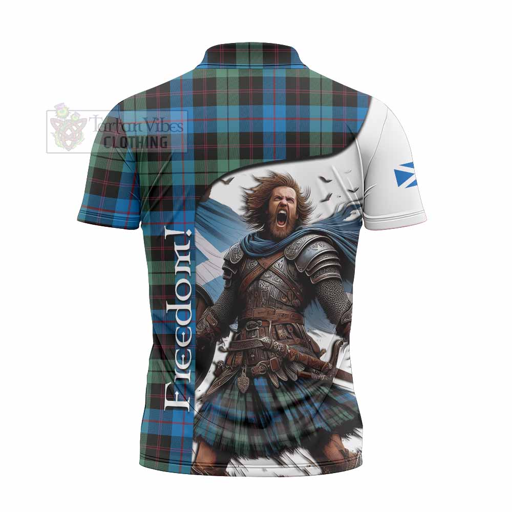 Tartan Vibes Clothing Guthrie Crest Tartan Zipper Polo Shirt Inspired by the Freedom of Scottish Warrior