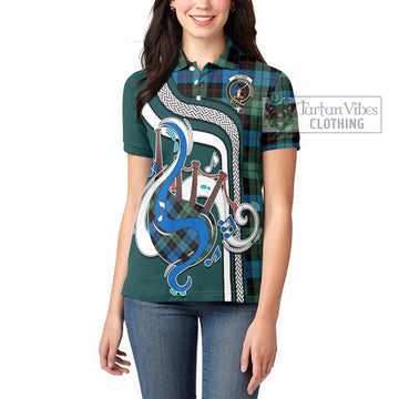 Guthrie Tartan Women's Polo Shirt with Epic Bagpipe Style